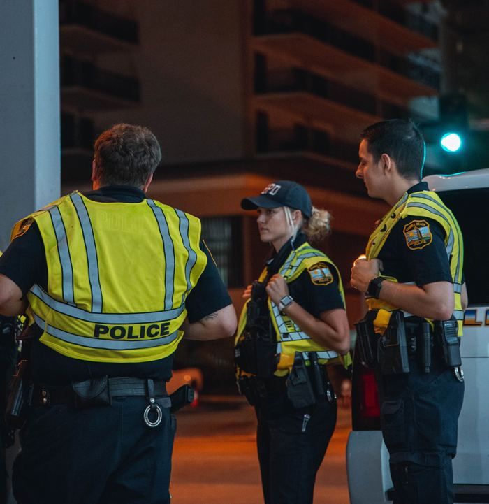 Corporate campus security officer on patrol in Houston